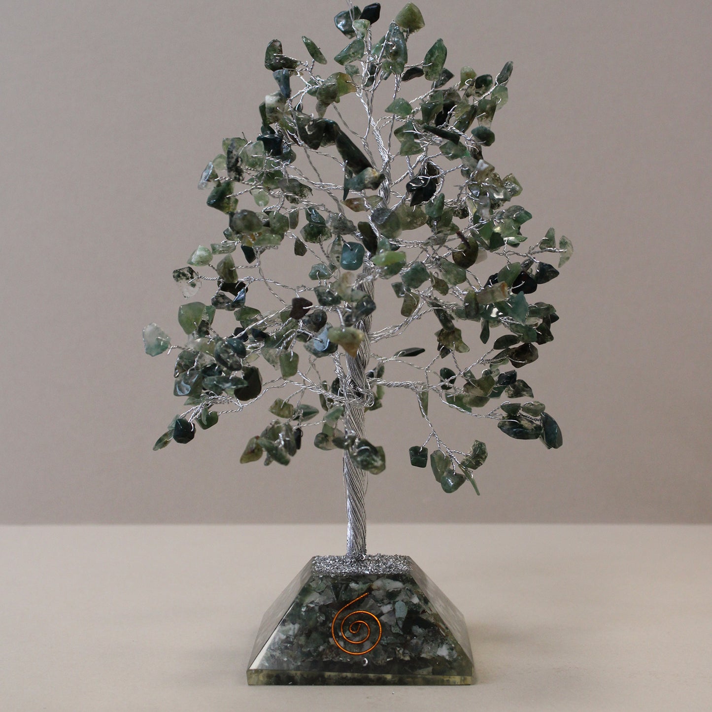Gemstone Tree with Organite - Moss Agate (320 stones)