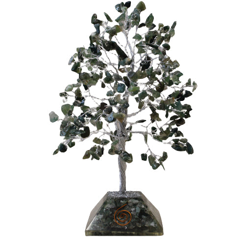 Gemstone Tree with Organite - Moss Agate (320 stones)