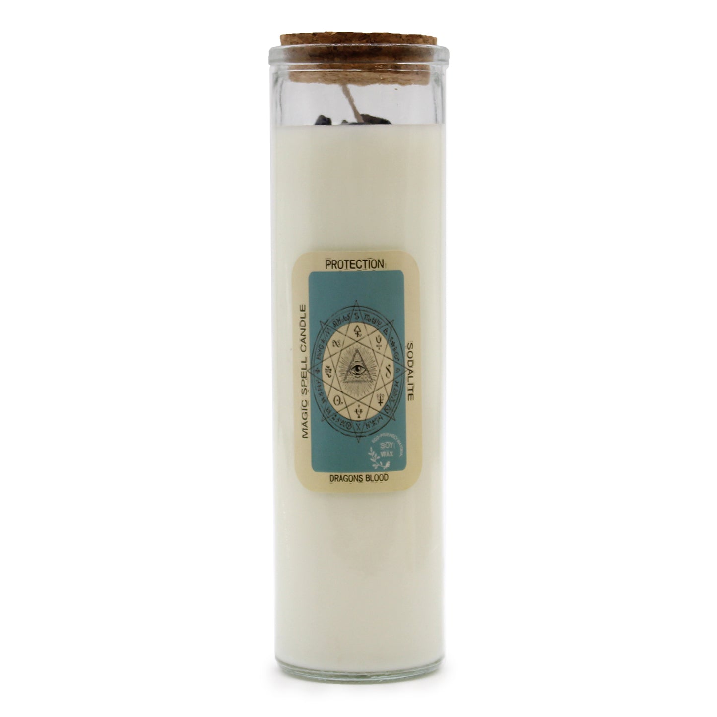 Sodalite Crystal Candle - Protection