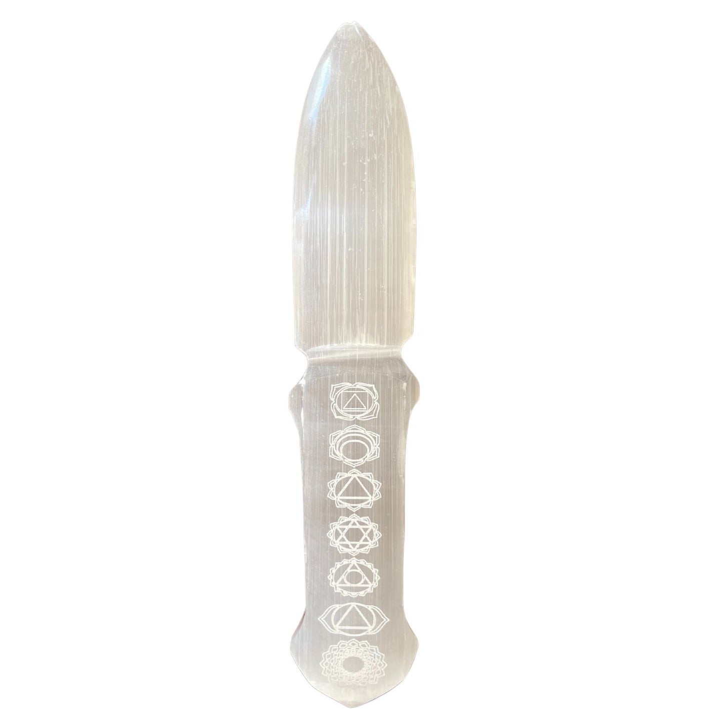 Selenite Ritual Knife - Chakra (20cm)