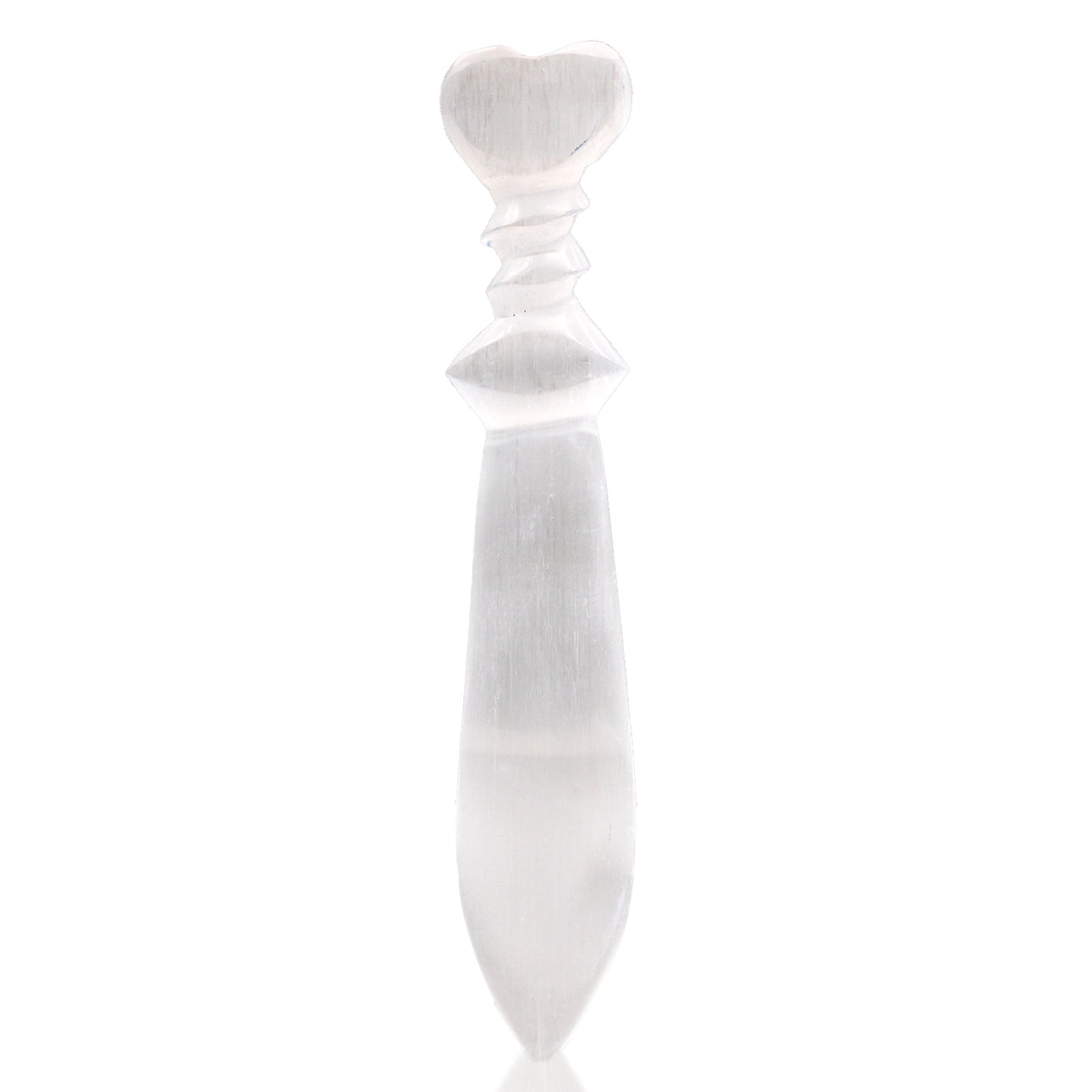 Selenite Large Ritual Knife - Spiral 25 cm