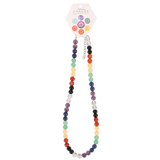 Semi-precious Stones Sphere Chakra Necklace