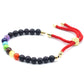 18K Gold Plated Real Gemstone  Bracelet - Lava Stone Chakra