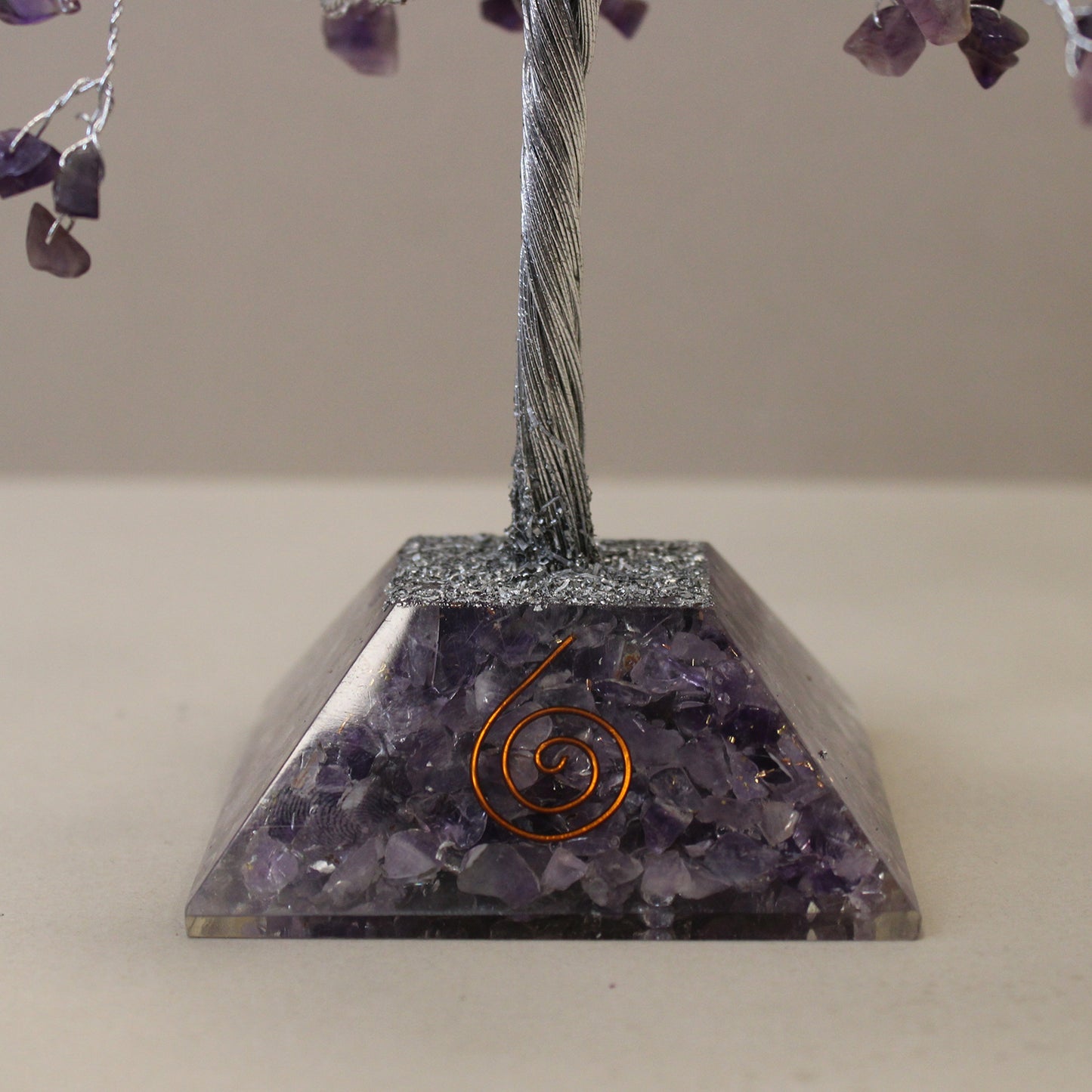 Gemstone Tree with Organite Base - Amethyst 320 stones
