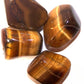 L Tumble Stones - Tiger Eye - Gold